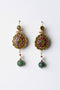 GOLD PLATED JADE EARRINGS