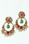 Gold plated Multi Stone Earrings