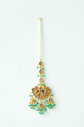 Gold plated Emerald Teeka